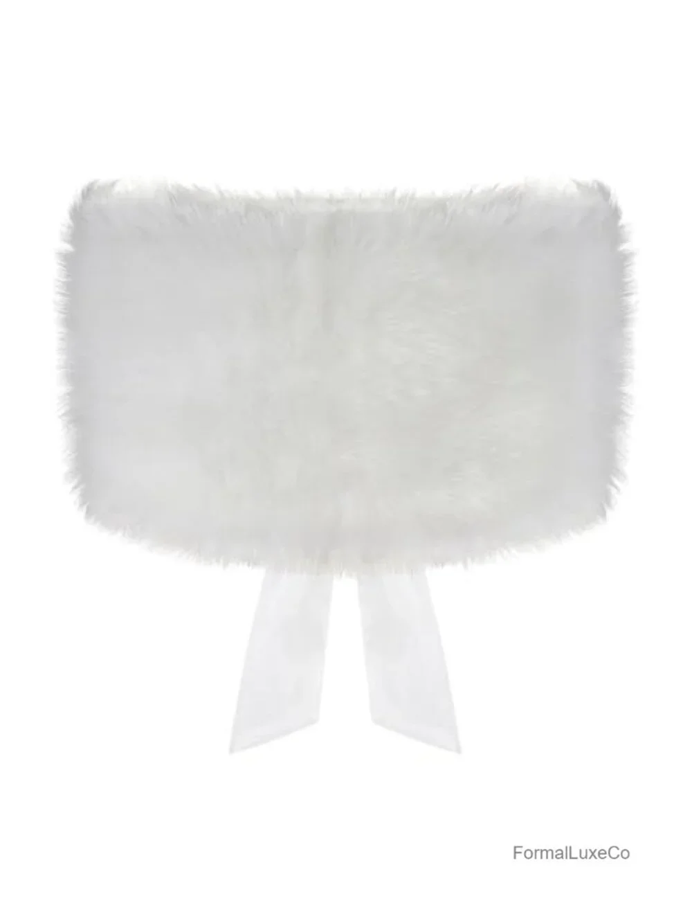 Faux Fur Bridal Shawl Wrap Satin Lined Wedding Scarf Stole